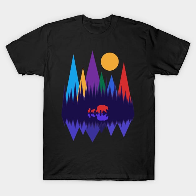 Bear & Cubs #4 T-Shirt by RockettGraph1cs